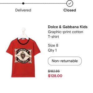 Boys Dolce and Gabbana T-shirt size 8